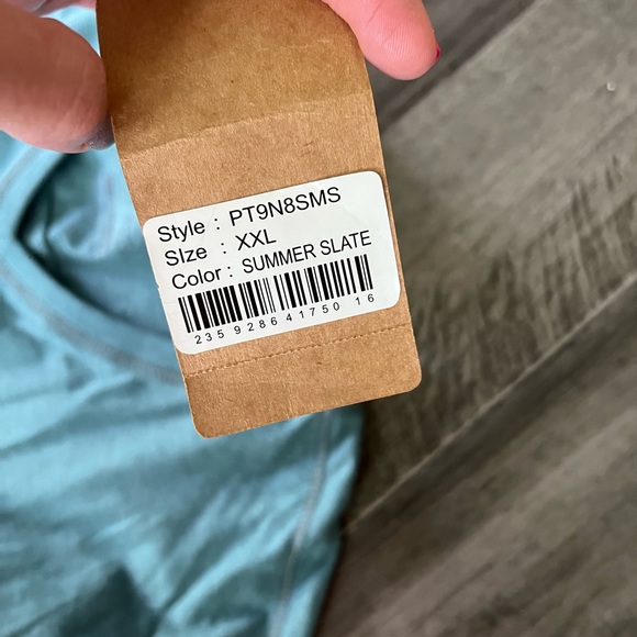 PD & C Authentic Apparel Summer Slate Teal Green Men’s V-Neck T-Shirt - Picture 5 of 8